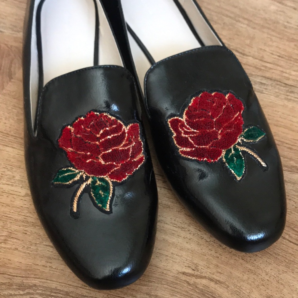 Zara Rose Embellished Loafers